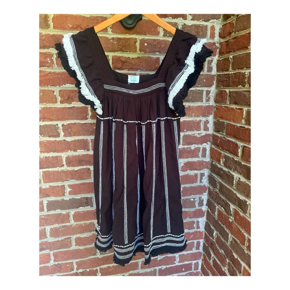 NWT Anthropologie Mer St Barth Girl’s Serena Cha Cha Fringe Dress  Size 12